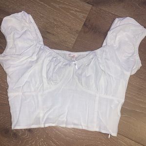 White crop top